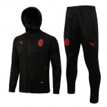 Sweat Shirt Capuche Ensemble Complet AC Milan 2022 2023 Noir