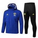 Coupe Vent Manchester United Ensemble Complet 2019 2020 Bleu Noir Pas Cher