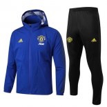 Coupe Vent Manchester United Ensemble Complet 2019 2020 Bleu Noir Pas Cher