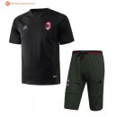 Entrainement Milan Ensemble Complet 2017 2018 Noir Vert Pas Cher