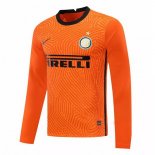 Maillot Inter Milan ML Gardien 2020 2021 Orange Pas Cher