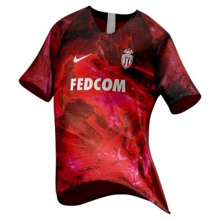 EA Sport Maillot AS Monaco 2018 2019 Rouge Pas Cher