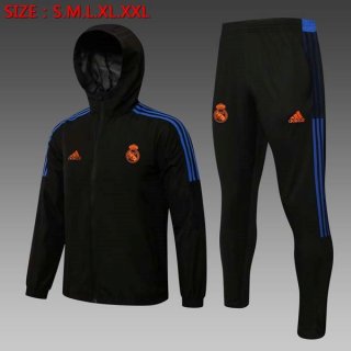 Coupe Vent Real Madrid Ensemble Complet 2022 Noir Coupe Vent Real Madrid Ensemble Complet 2022 Noir