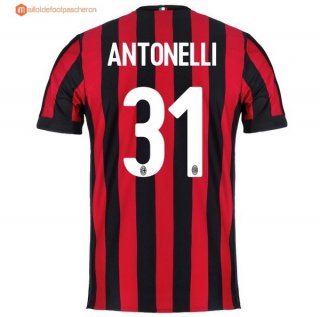 Maillot Milan Domicile Antonelli 2017 2018 Pas Cher Maillot Milan Domicile Antonelli 2017 2018 Pas Cher