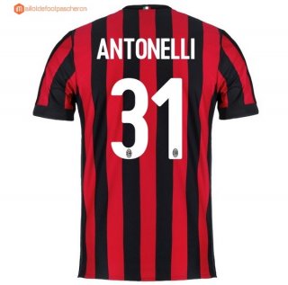 Maillot Milan Domicile Antonelli 2017 2018 Pas Cher