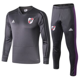 Survetement River Plate 2018 2019 Gris Pas Cher