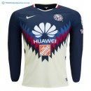 Maillot Club América Domicile ML 2017 2018 Jaune Bleu Pas Cher