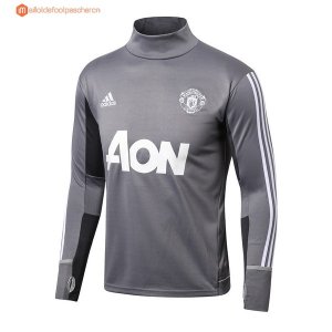 Survetement Manchester United 2017 2018 Gris Clair Pas Cher