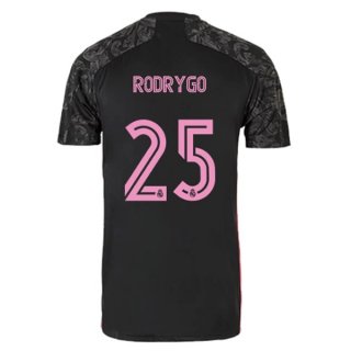 Maillot Real Madrid Third NO.25 Rodrygo 2020 2021 Noir Pas Cher