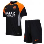 Maillot AS Roma Third Enfant 2020 2021 Noir Pas Cher