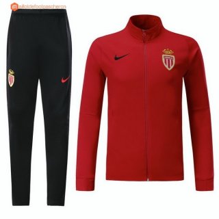 Survetement AS Monaco Enfant 2017 2018 Rouge Pas Cher