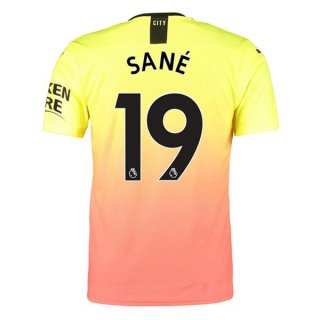 Maillot Manchester City NO.19 Sane Third 2019 2020 Orange Pas Cher