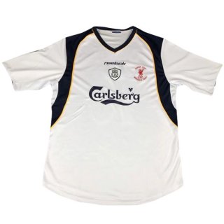 European Super Cup Maillot Liverpool Domicile Retro 2005 Blanc Pas Cher