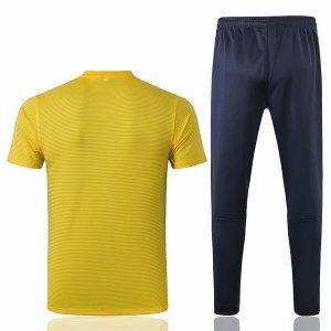 Polo Ensemble Complet Paris Saint Germain 2018 2019 Jaune Pas Cher