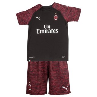 Maillot AC Milan Third Enfant 2018 2019 Noir Pas Cher