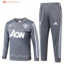 Survetement Manchester United Enfant 2017 2018 Gris Pas Cher