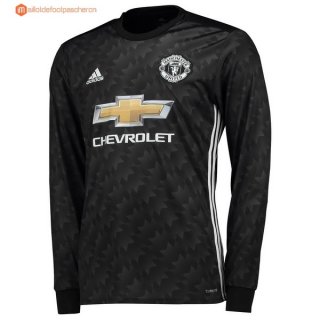 Maillot Manchester United Exterieur ML 2017 2018 Pas Cher