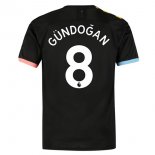 Maillot Manchester City NO.8 Gundogan Exterieur 2019 2020 Noir Pas Cher