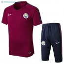 Entrainement Manchester City Conjunto Completo 2017 2018 Rouge Pas Cher