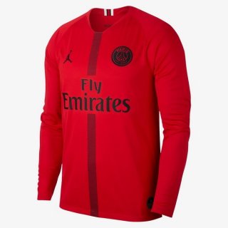 JORDAN Maillot Paris Saint Germain Manga Larga Gardien 2018 2019 Rouge Pas Cher