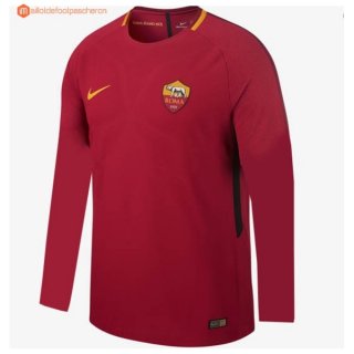 Maillot AS Roma Domicile ML 2017 2018 Pas Cher