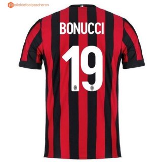 Maillot Milan Domicile Bonucci 2017 2018 Pas Cher Maillot Milan Domicile Bonucci 2017 2018 Pas Cher
