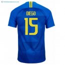 Maillot Brésil Exterieur Diego 2018 Bleu Pas Cher