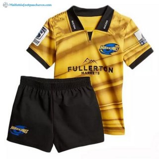 Maillot Rugby Hurricanes Domicile Enfant 2018 Jaune Pas Cher