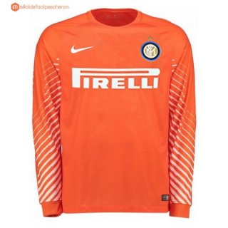 Maillot ML Inter Gardien 2017 2018 Orange Pas Cher