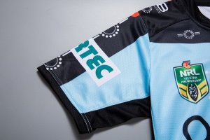 Maillot Cronulla Sharks Edición Conmemorativa 2018 Bleu Pas Cher