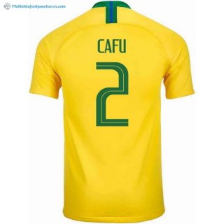 Maillot Brésil Domicile Cafu 2018 Jaune Pas Cher Maillot Brésil Domicile Cafu 2018 Jaune Pas Cher