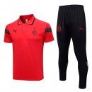 Polo AC Milan Ensemble Complet 2023 2024 Rouge Noir