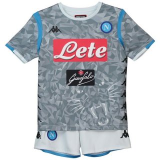 Maillot Naples Third Enfant 2018 2019 Gris Pas Cher