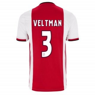 Maillot Ajax Domicile Veltman 2019 2020 Rouge Pas Cher