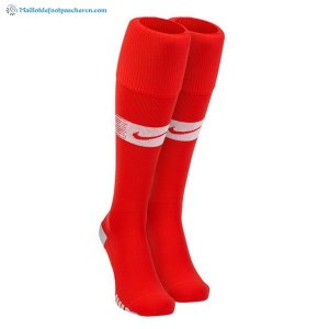 Chaussette Turquie Domicile 2018 Rouge Pas Cher