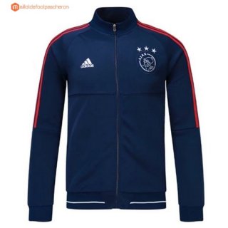 Veste Ajax 2017 2018 Bleu Pas Cher Veste Ajax 2017 2018 Bleu Pas Cher