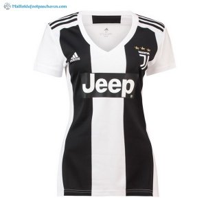 Maillot Juventus Domicile Femme 2018 2019 Noir Blanc Pas Cher