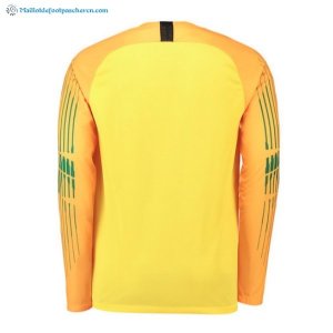 Maillot Angleterre Manga Larga Gardien 2018 Jaune Pas Cher