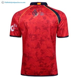Maillot Rugby Espagne Domicile 2017 2018 Rouge Pas Cher