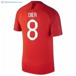 Maillot Angleterre Exterieur Dier 2018 Rouge Pas Cher