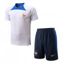 Maillot Entrainement France Ensemble Complet 2022 2023 Blanc