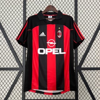 Thailande Maillot AC Milan Domicile Retro 2001 2002 Thailande Maillot AC Milan Domicile Retro 2001 2002