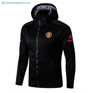 Survetement Manchester United 2017 2018 Noir Gris Pas Cher