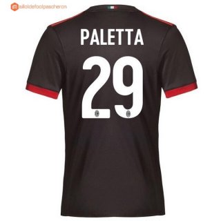 Maillot Milan Third Paletta 2017 2018 Pas Cher