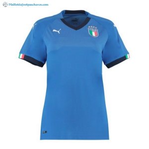 Maillot Italie Domicile Femme 2018 Bleu Pas Cher