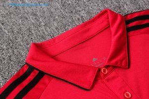 Polo AC Milan Ensemble Complet 2017 2018 Rouge Pas Cher