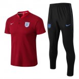 Polo Angleterre Ensemble Complet 2018 Rouge Pas Cher