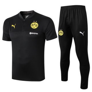 Polo Borussia Dortmund Ensemble Complet 2019 2020 Noir Jaune Pas Cher