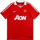 Maillot Manchester United Domicile Retro 2010 2011 Rouge Pas Cher