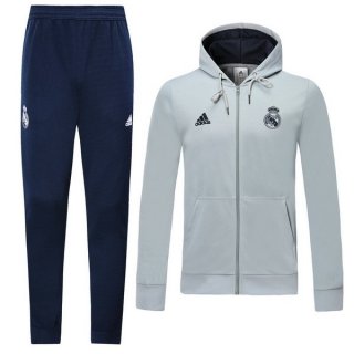 Survetement Real Madrid 2019 2020 Bleu Gris Pas Cher